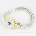 Snake Chain Noosa Button Bracelet DIY Snap Bangle For Women